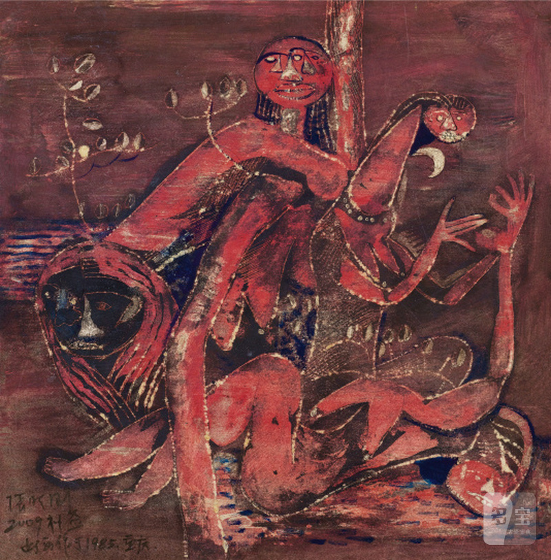 张晓刚 ZHANG XIAOGANG (b.1958) 桃花山 NO.17 Taohua Shan No.17